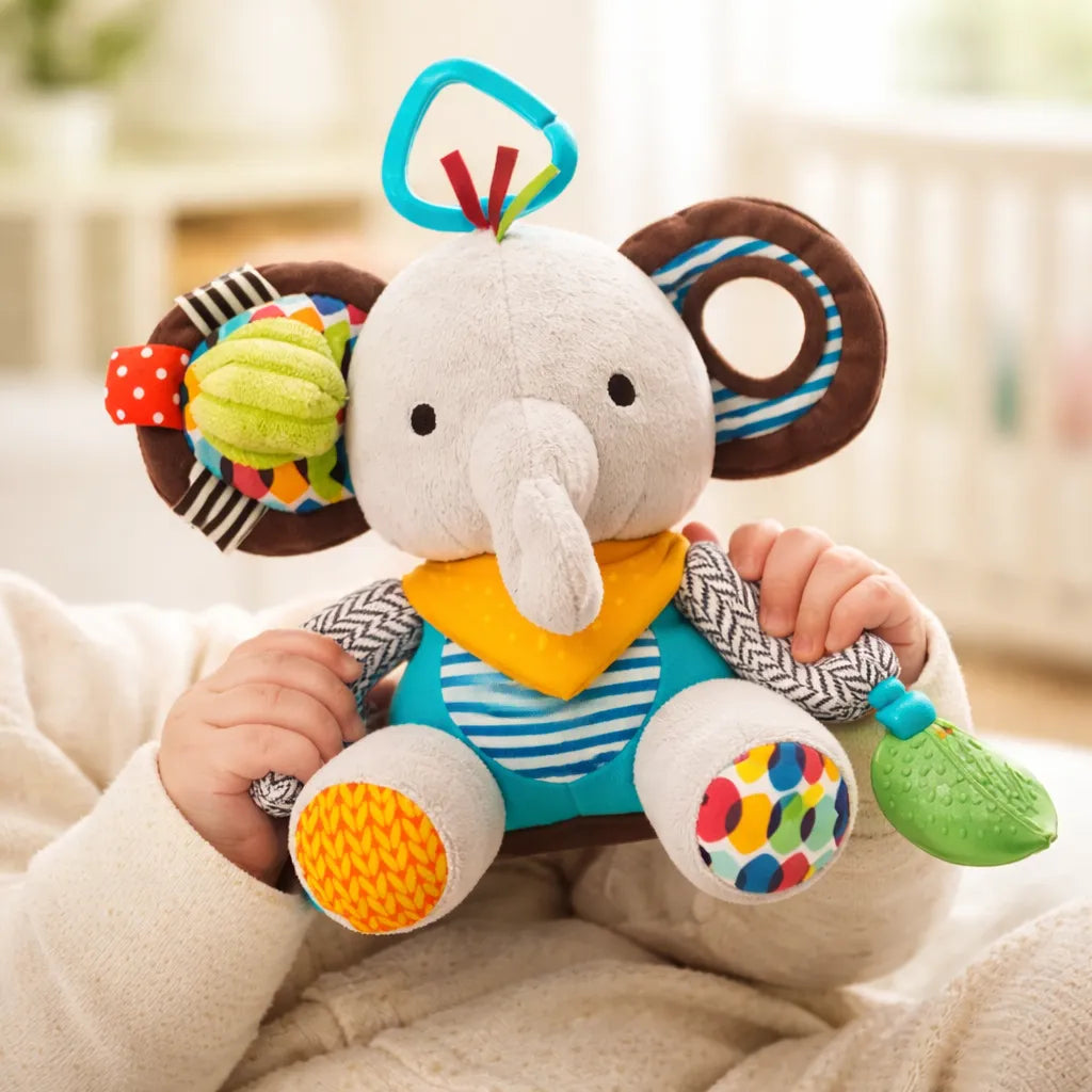 Peluche Sensorial Colgante Para Guagua Con Mordedor Niños