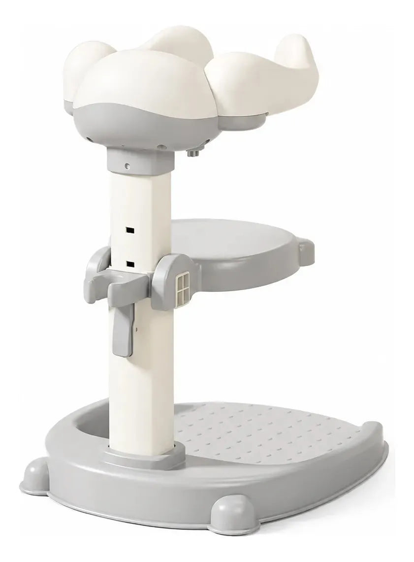 Soporte De Baño Para Bebé Con Apoyo Y Altura Ajustable Gris