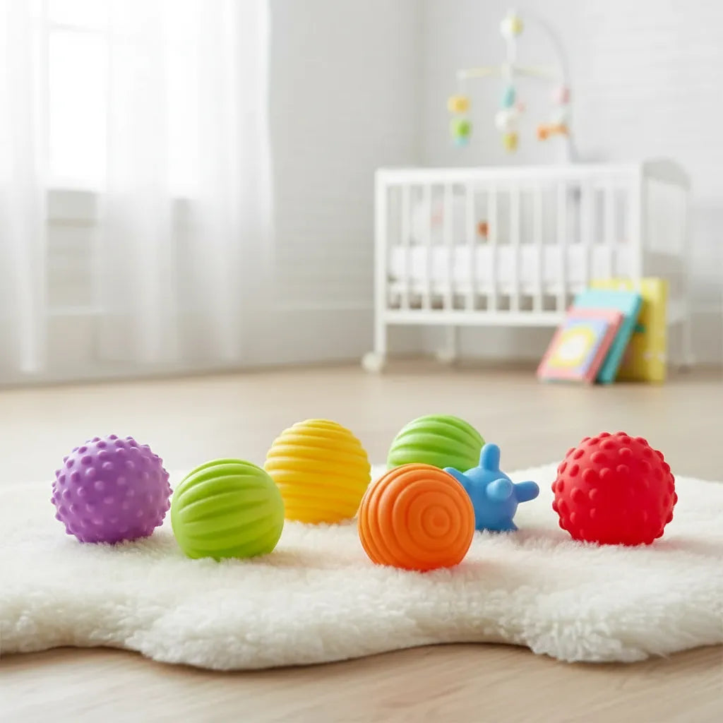 Soft Balls 6 Pelotas Sensoriales Rascadores Para Bebes