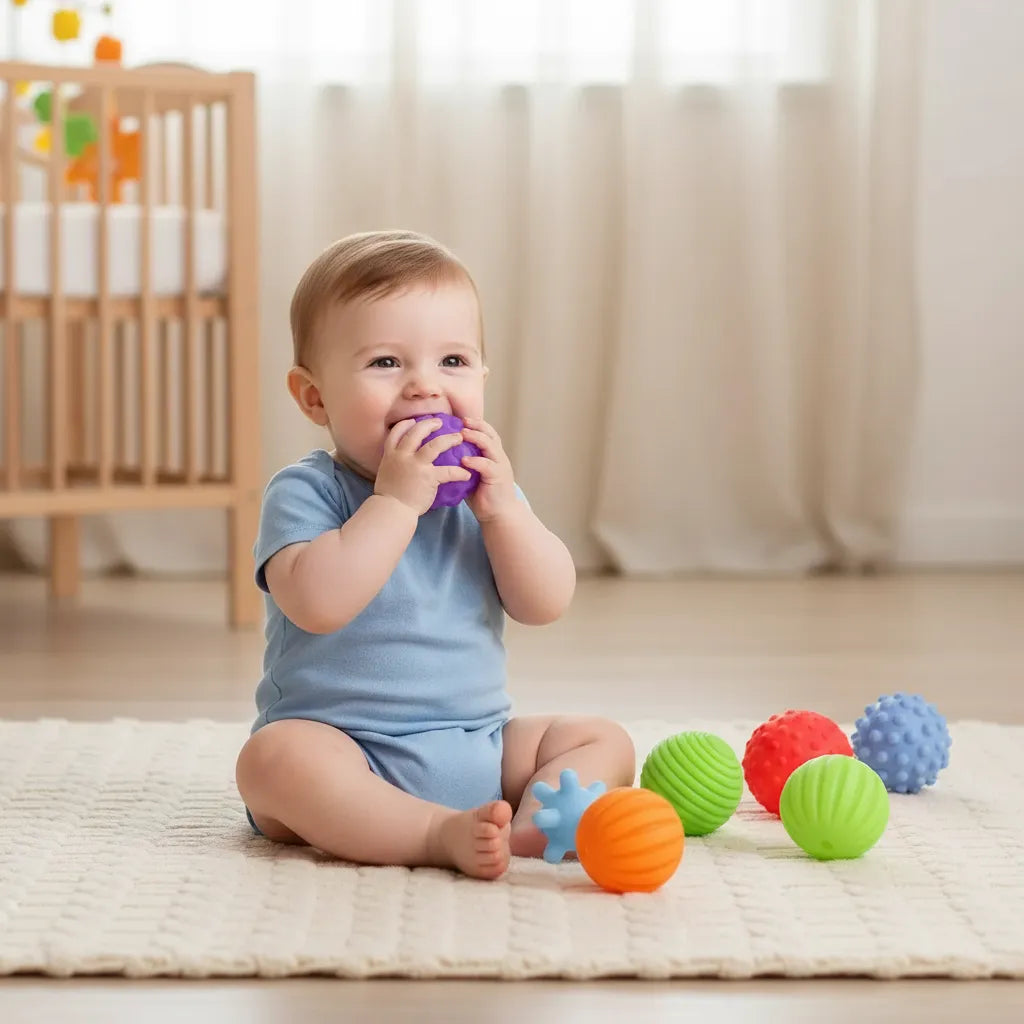 Soft Balls 6 Pelotas Sensoriales Rascadores Para Bebes