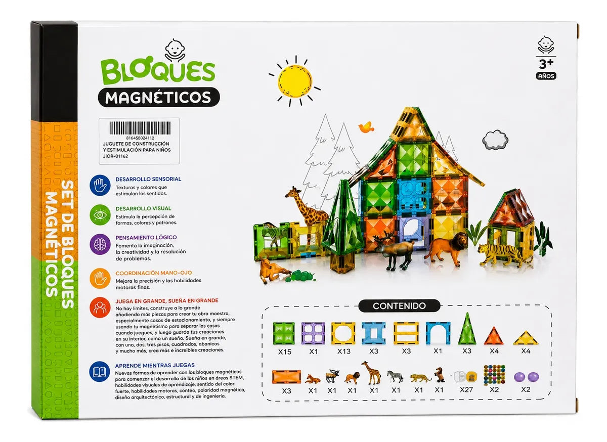 Set Bloques Magnéticos Construcción 84 Piezas Juego Didáctico