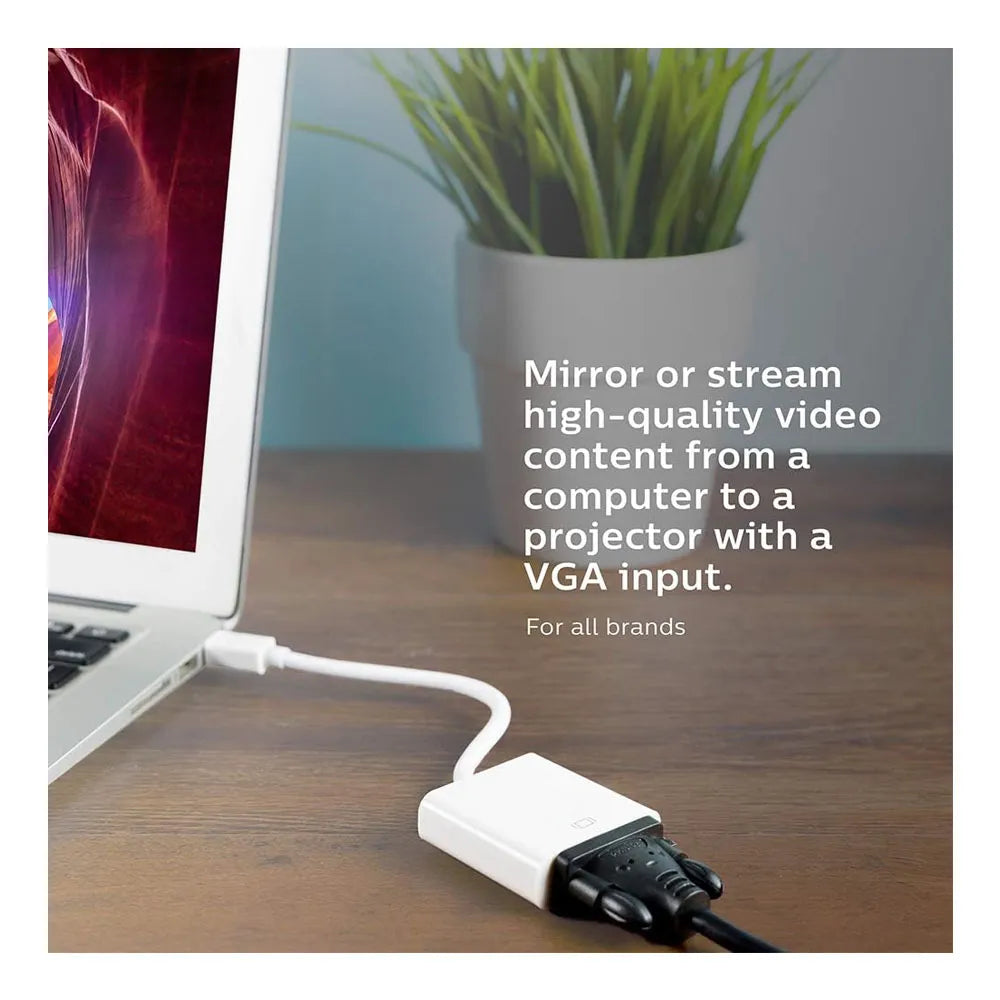Adaptador Conversor ULink Mini DisplayPort a VGA Color Blanco