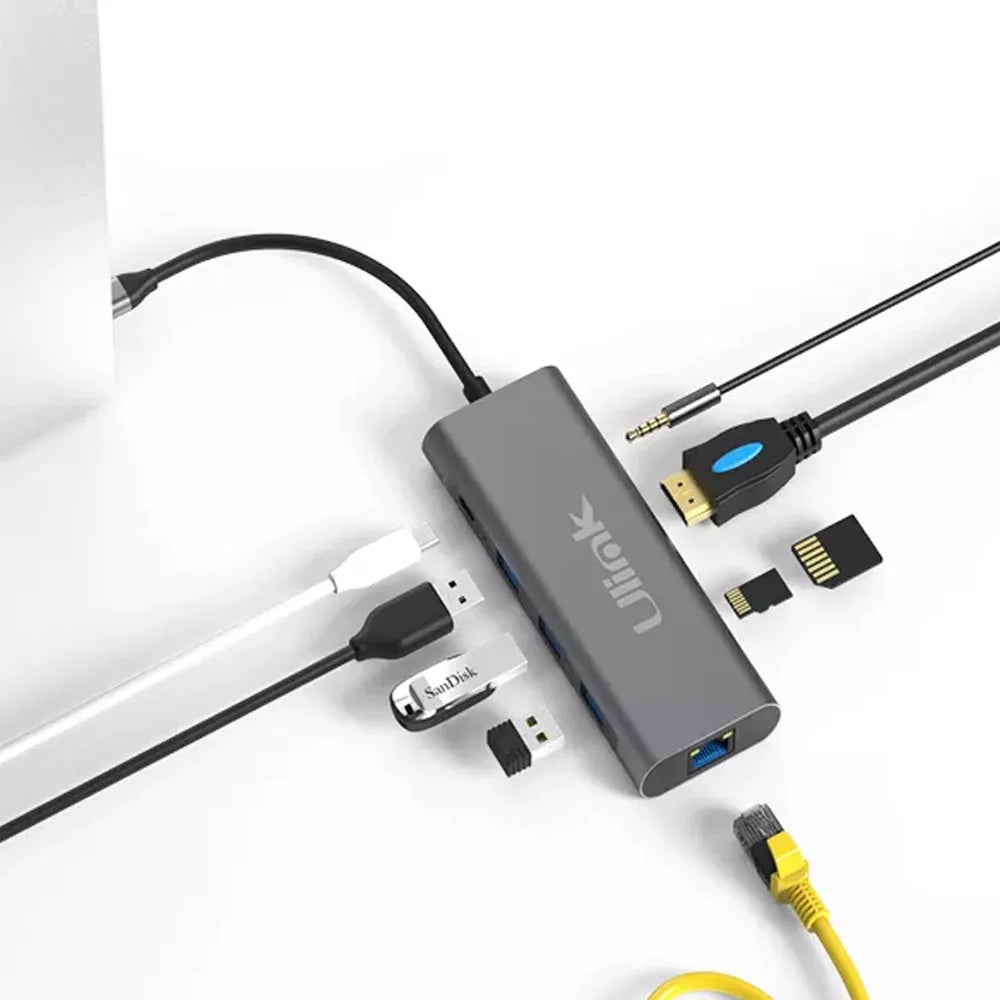 Adaptador Hub USB-C Ulink 9 en 1 ULADC901