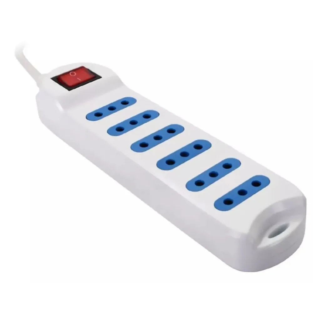 Alargador Zapatilla con Switch Philco de 3 Metros y 6P XT-30 19PLC3063B Color Blanco