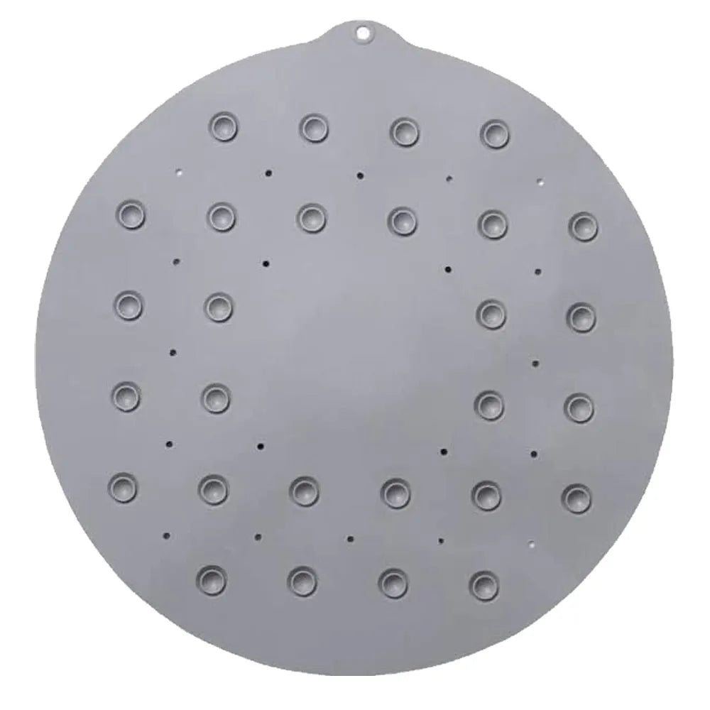 Alfombra de Ducha Antideslizante Redonda 46cm Color Gris