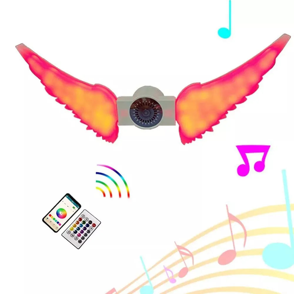 Ampolleta LED 50W E27 RGB Alas de Ángel con Parlantes Bluetooth