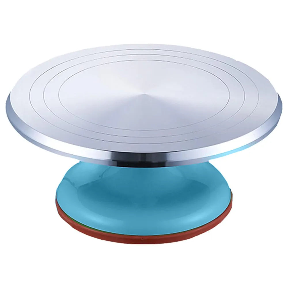 Base de Aluminio Giratoria para Pasteles de 12″ Color Azul