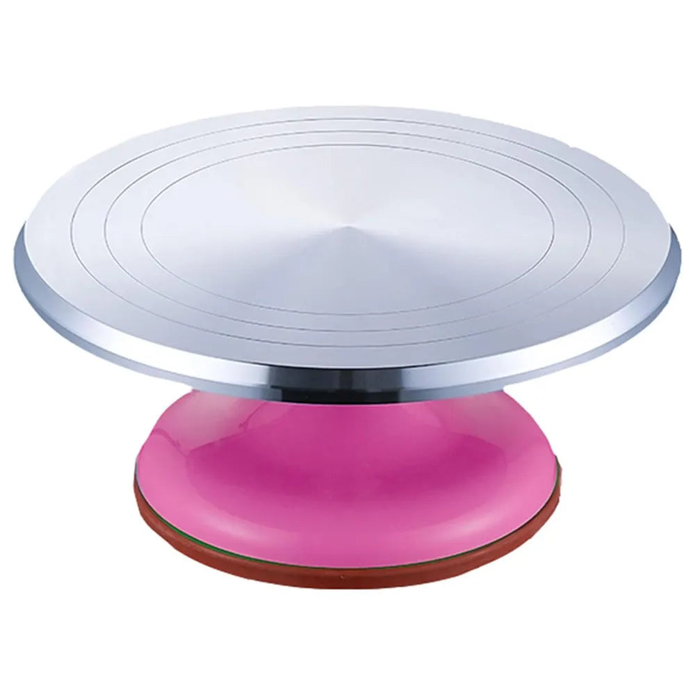 Base de Aluminio Giratoria para Pasteles de 12″ Color Magenta