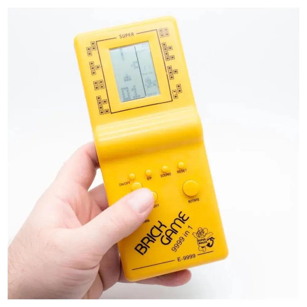 Brick Game Juegos Portátil Tetris 9999 en 1 Amarillo