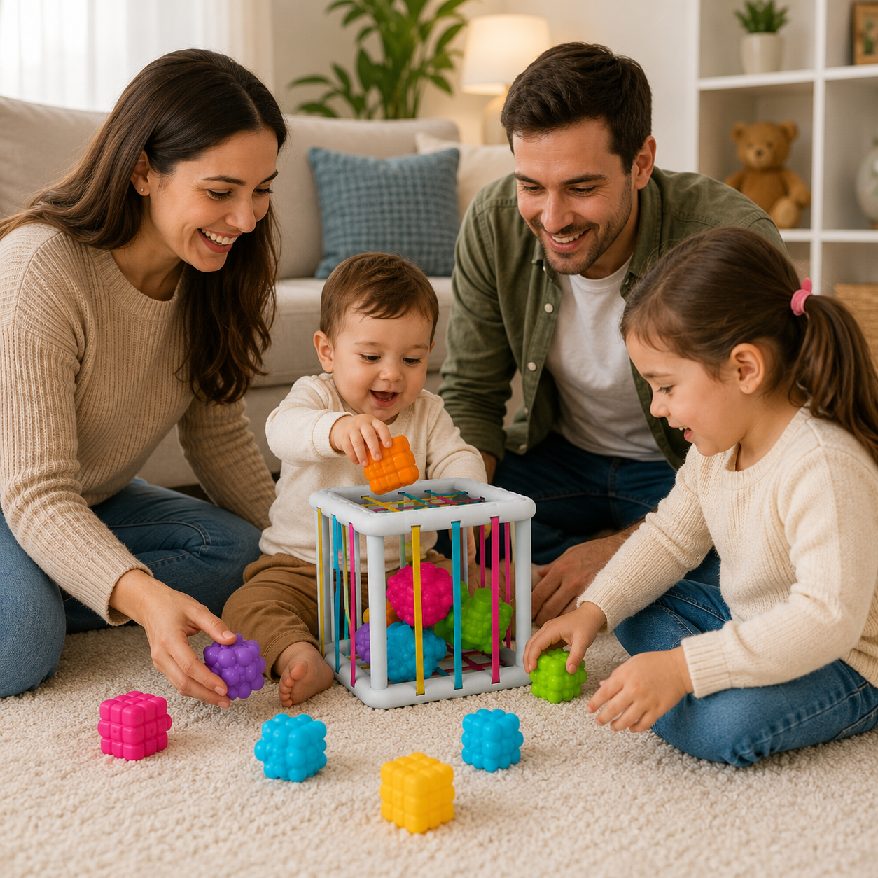 Juego Didáctico Cubo Sensorial Bebe Estimulación Temprana