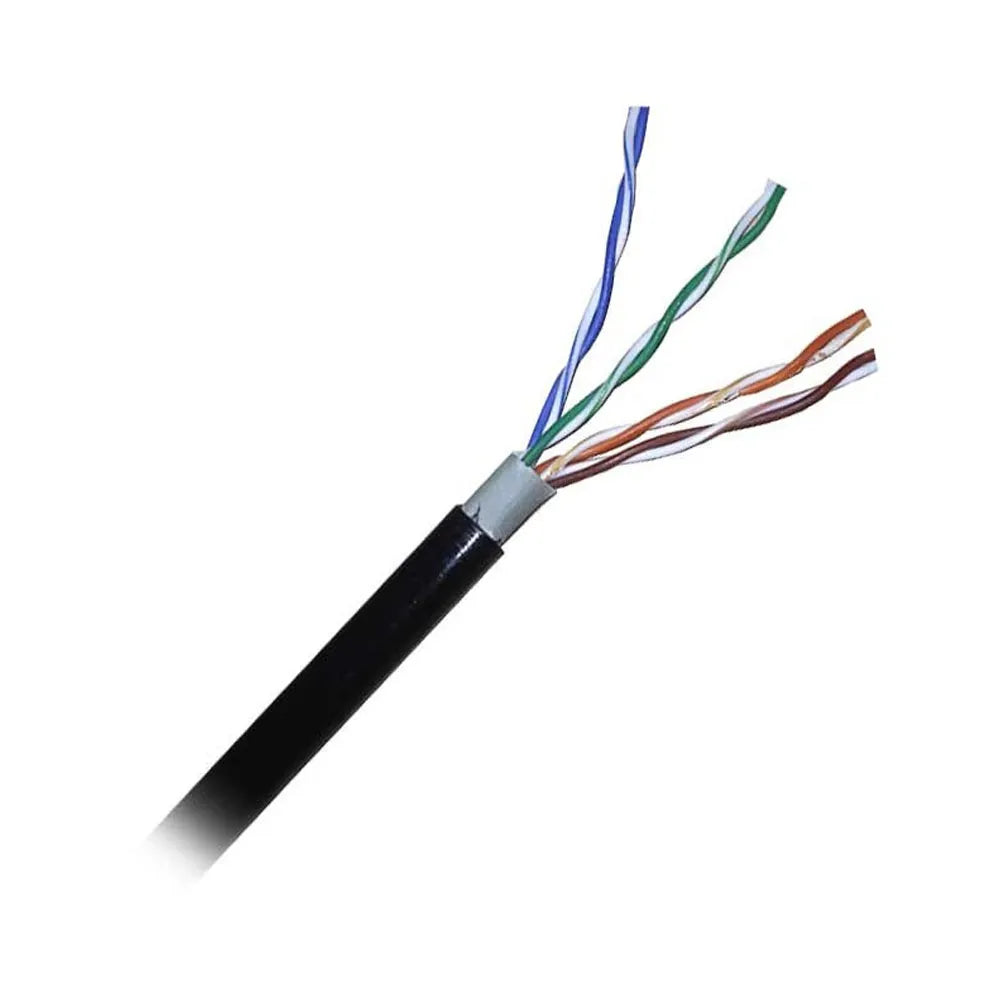 Cable de Red UTP Cat-6 de 100 Metros Ulink 24 AWG 4x2x0.52mm CCA PVC+PE Outdoor 100% Cobre