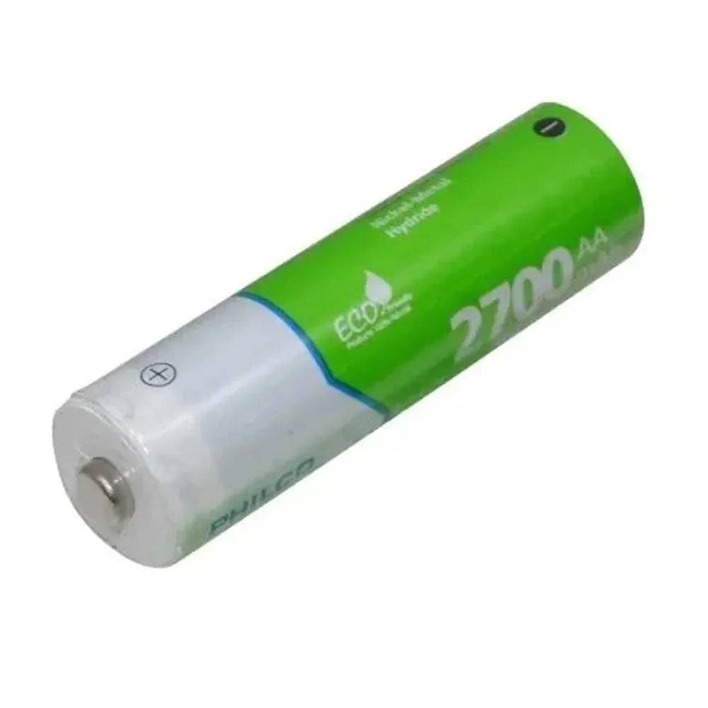 Cargador de Pilas Philco + 2 Pilas NI-MH Recargables AA 2700mAh 42ULX-9580F