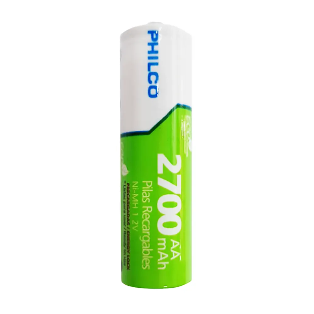 Cargador de Pilas Philco + 4 Pilas NI-MH Recargables AA 2700mAh 42PLC9854F