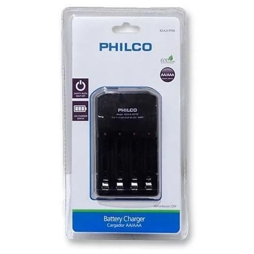 Cargador de Pilas Philco para 4 Pilas AA/AAA 42ULX-9700