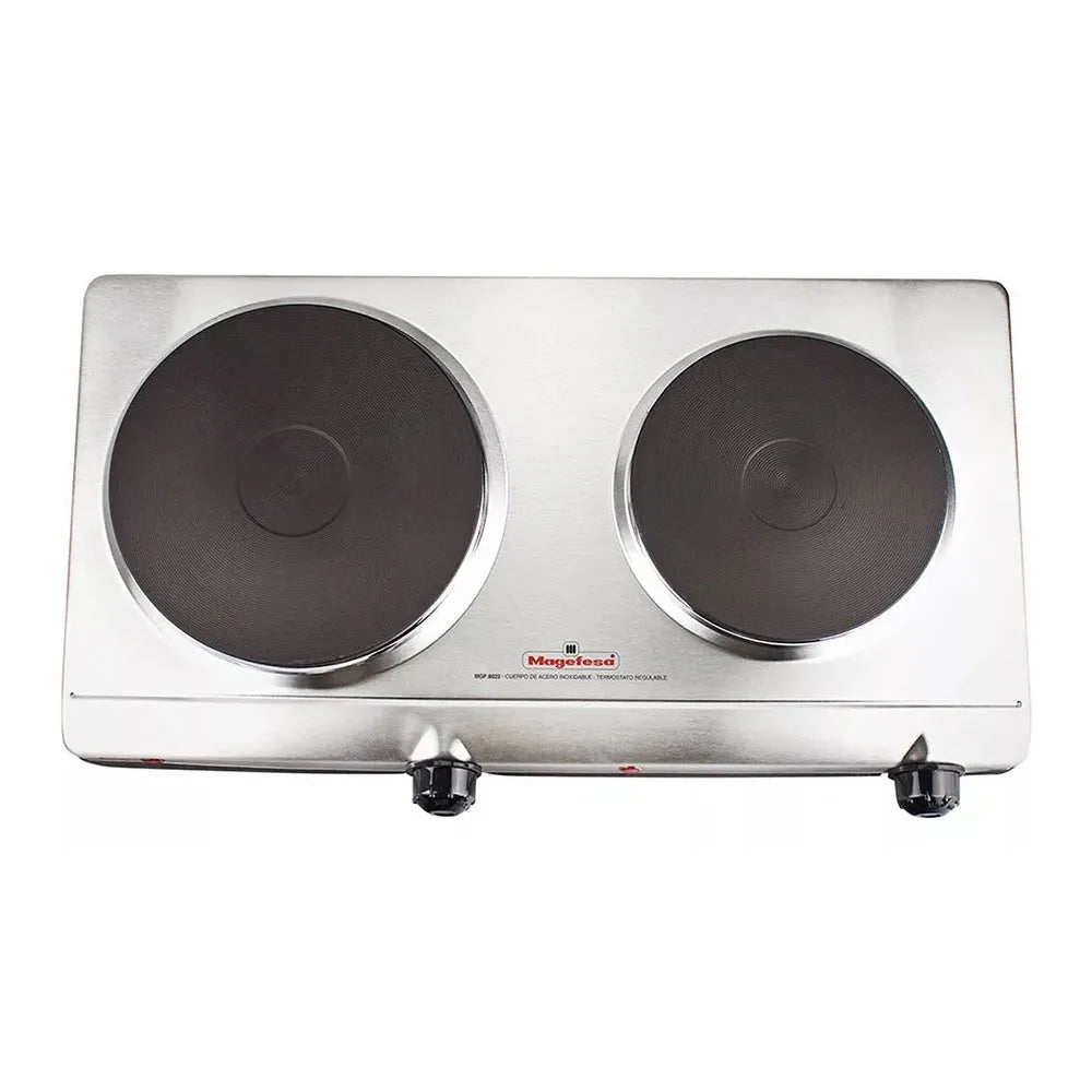 Cocina Eléctrica Portátil 2000W Magefesa Dinamic Inox Duo MGF8022
