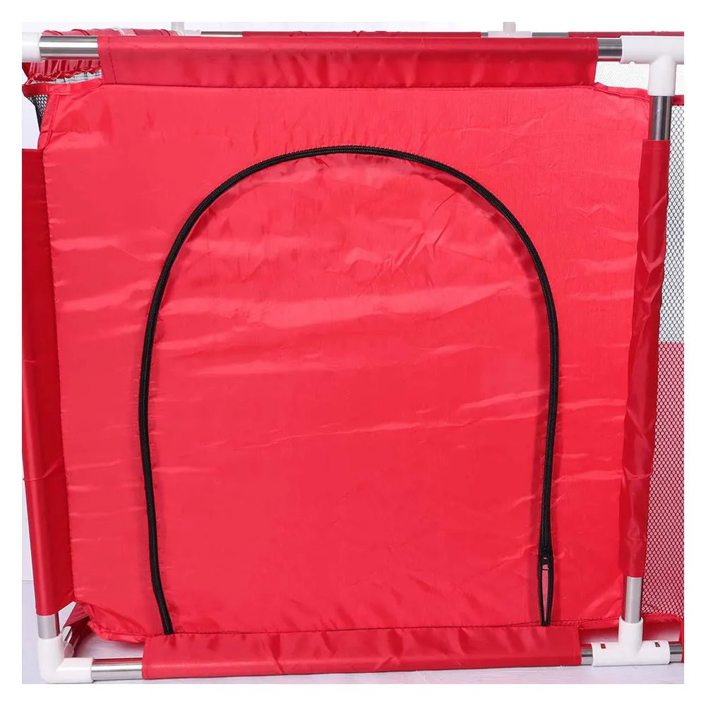 Corral de Seguridad para Bebés con Aro de Basket 128 Cm Color Rojo