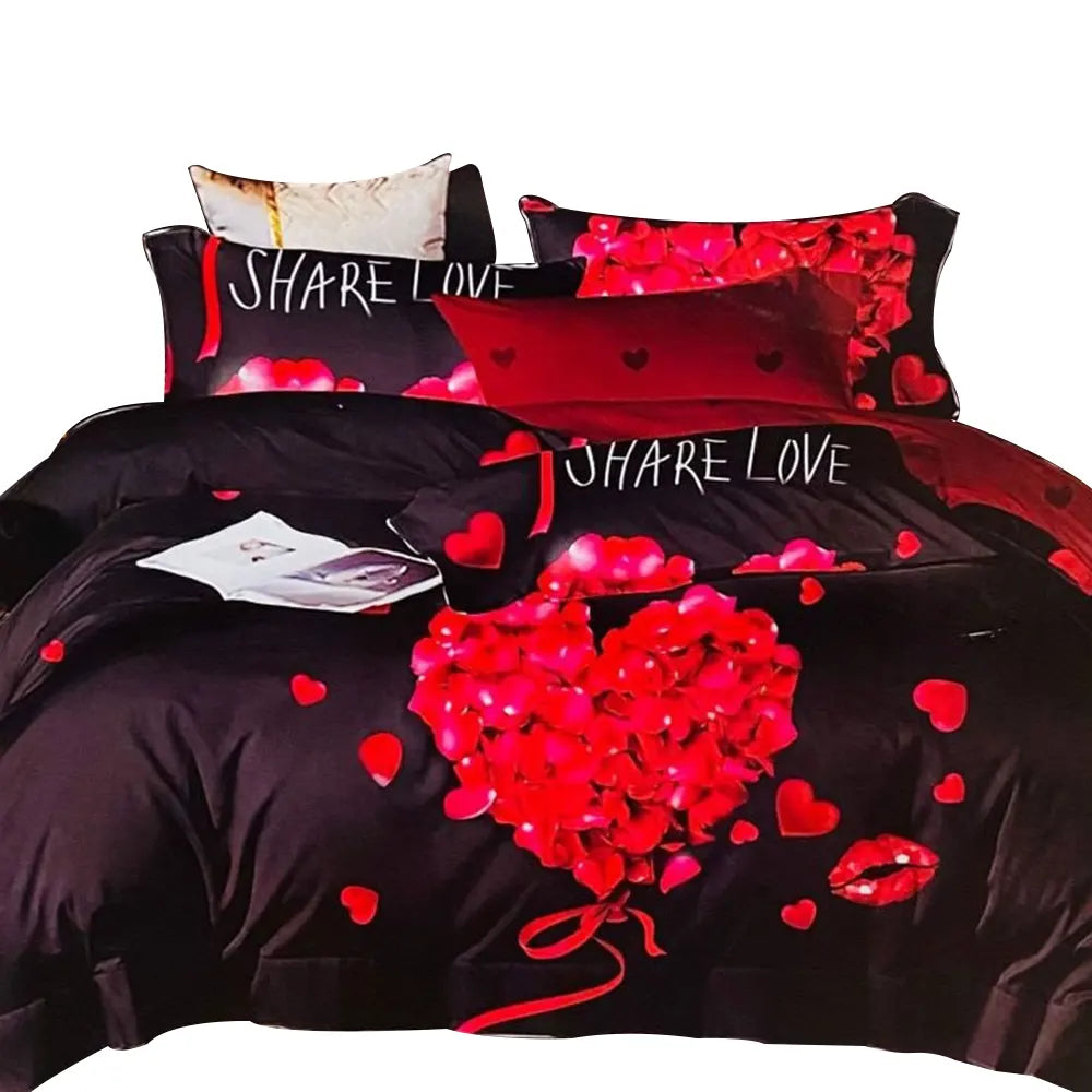 Cubrecama Quilt de 2 Plazas Estampados Share Love