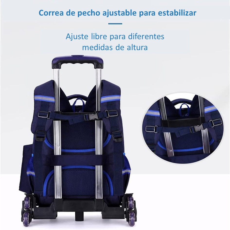 Mochila Escolar con Ruedas para Niños Bolso