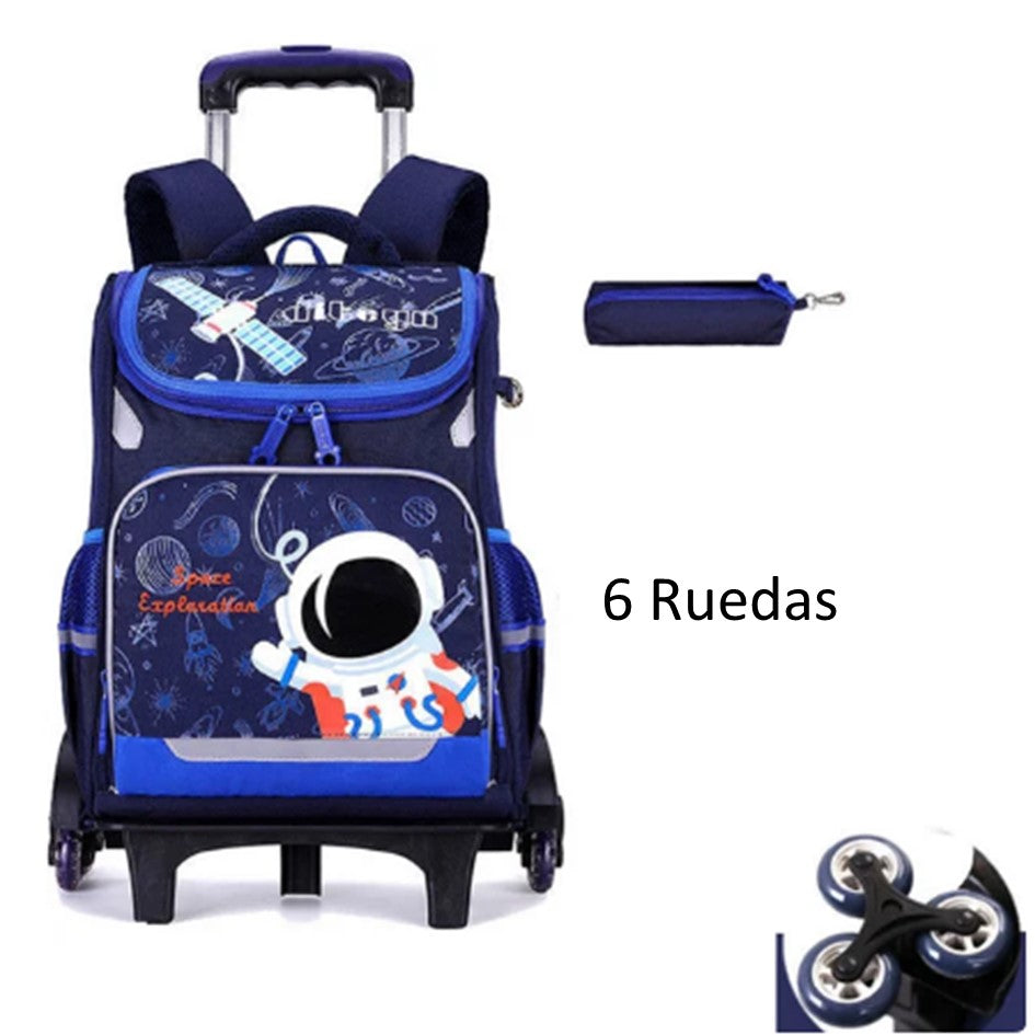 Mochila Escolar con Ruedas para Niños Bolso