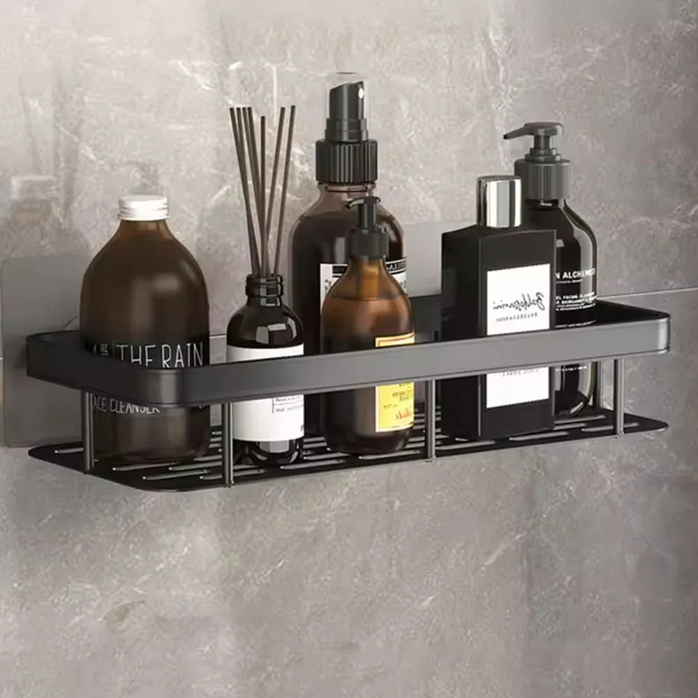 Estante Organizador de Acero para Baños de 2 Piezas Color Negro