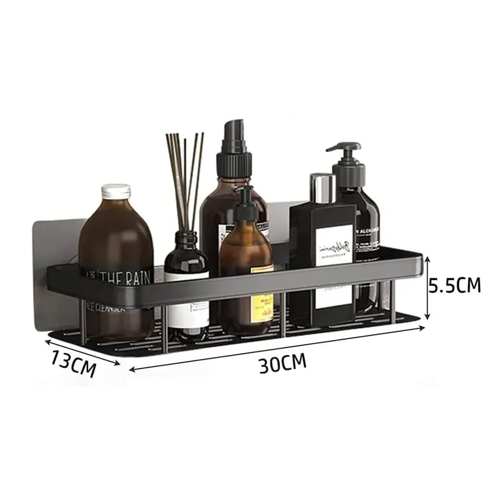 Estante Organizador de Acero para Baños de 2 Piezas Color Negro-Dorado