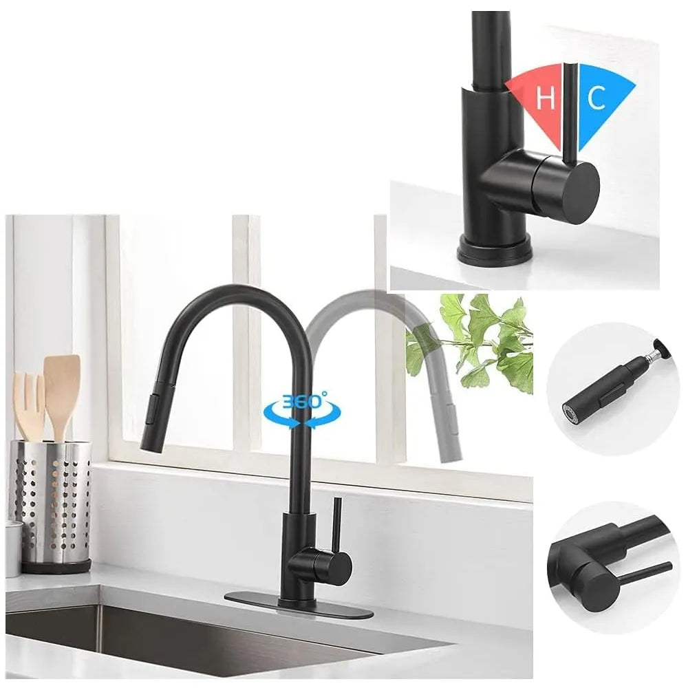 Grifo Llave Monomando Lavaplatos Extraíble Flexible