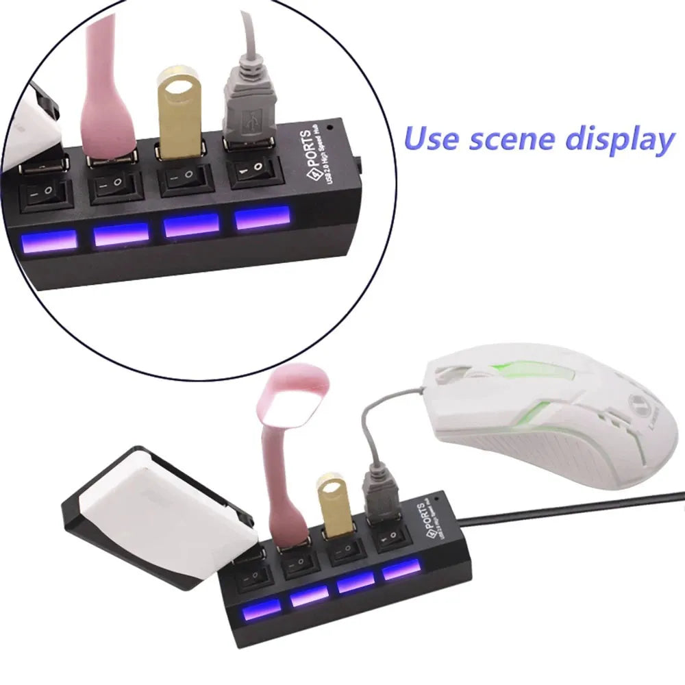 Hub USB IRM USB-A a 4 Puertos USB-A con Switch IRM-08470