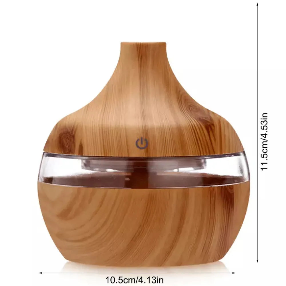 Humidificador Purificador Difusor de Aroma Ultrasonico Madera