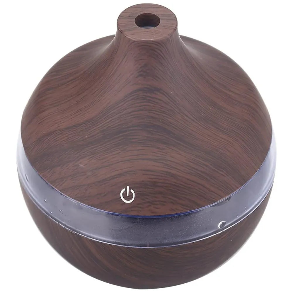 Humidificador Purificador Difusor de Aroma Ultrasonico Madera Oscuro