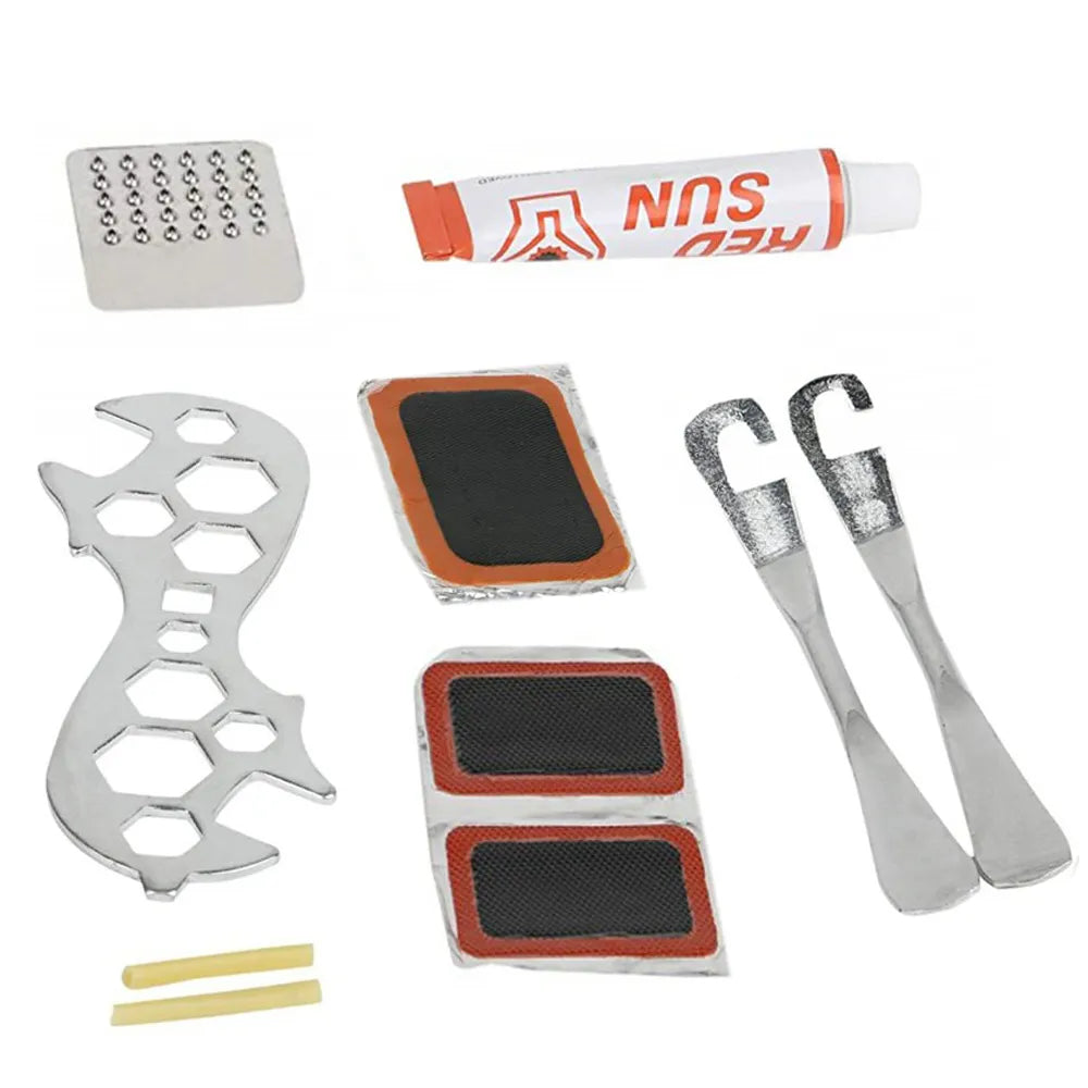 Kit Reparación Llantas Ruedas Bicicleta Parches Pega 14pcs