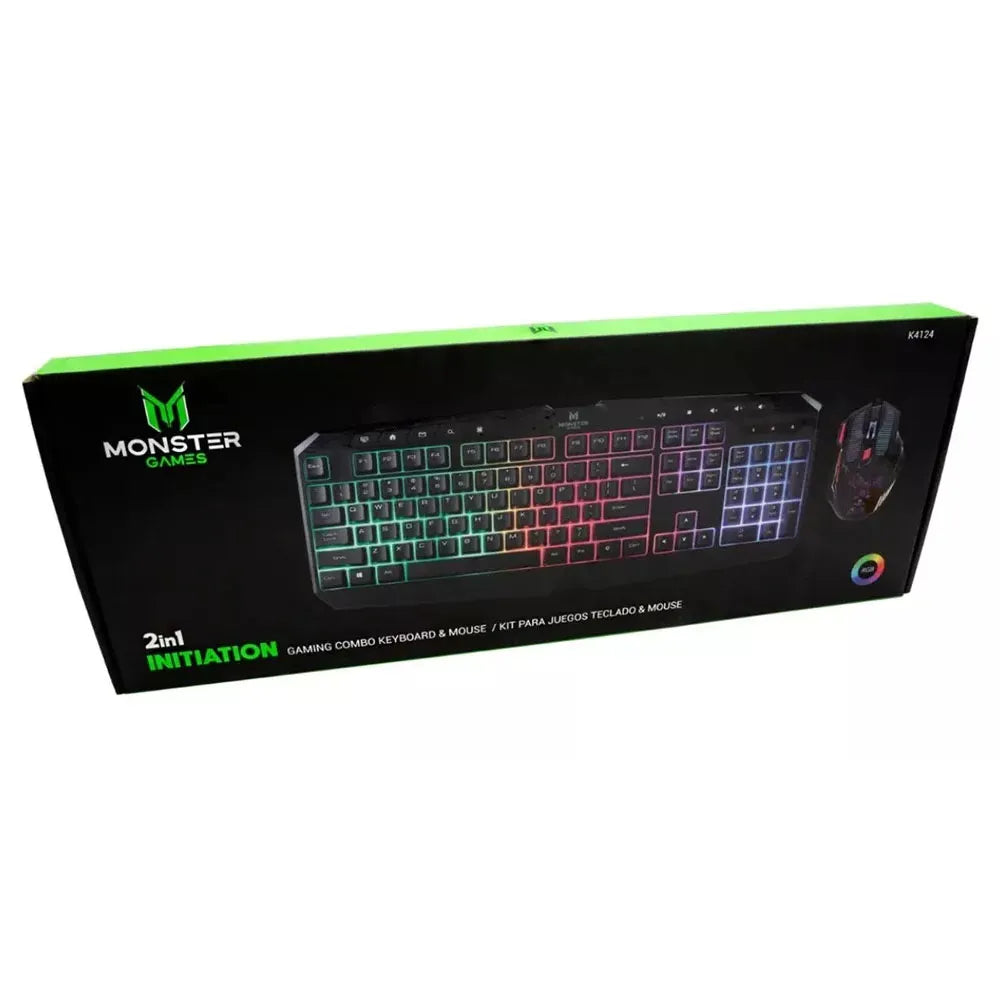 Kit Teclado Y Mouse Gamer Monster Games Initiation K4125