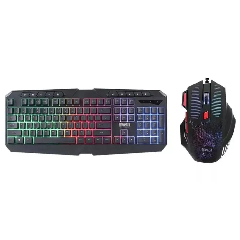 Kit Teclado Y Mouse Gamer Monster Games Initiation K4125
