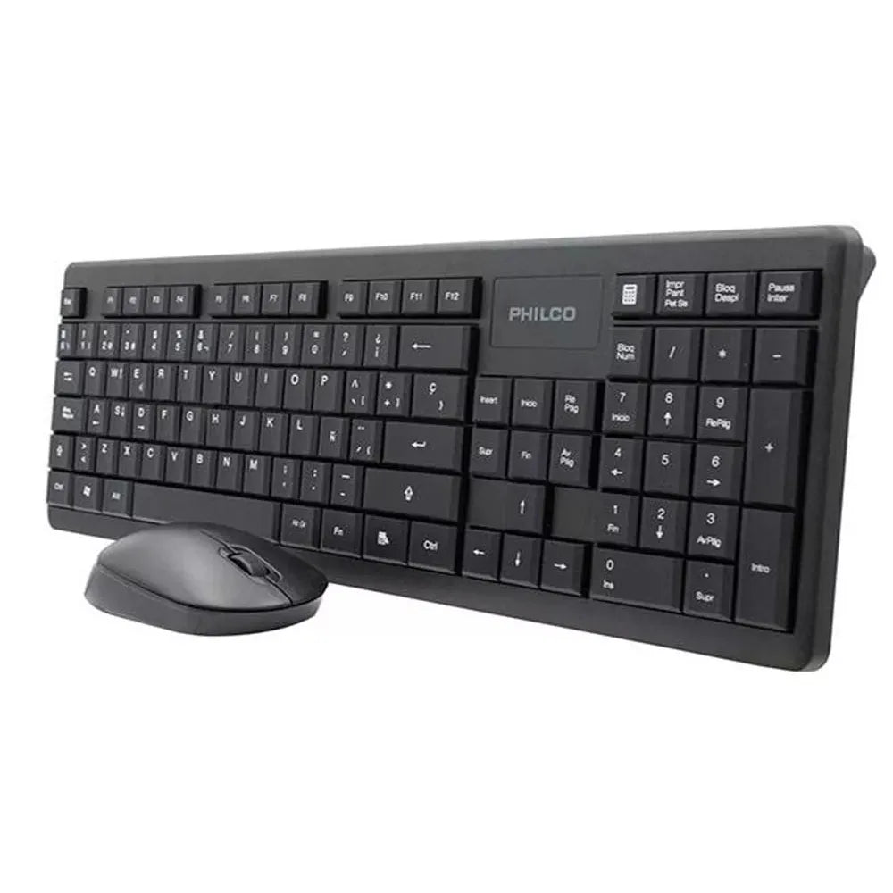 Kit Teclado y Mouse Inalámbrico Philco 29PPR6314N Negro