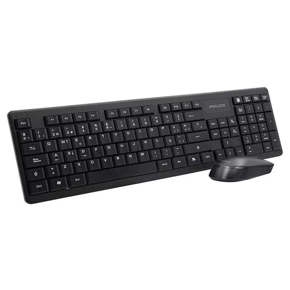 Kit Teclado y Mouse Inalámbrico Philco 29PPR6314N Negro