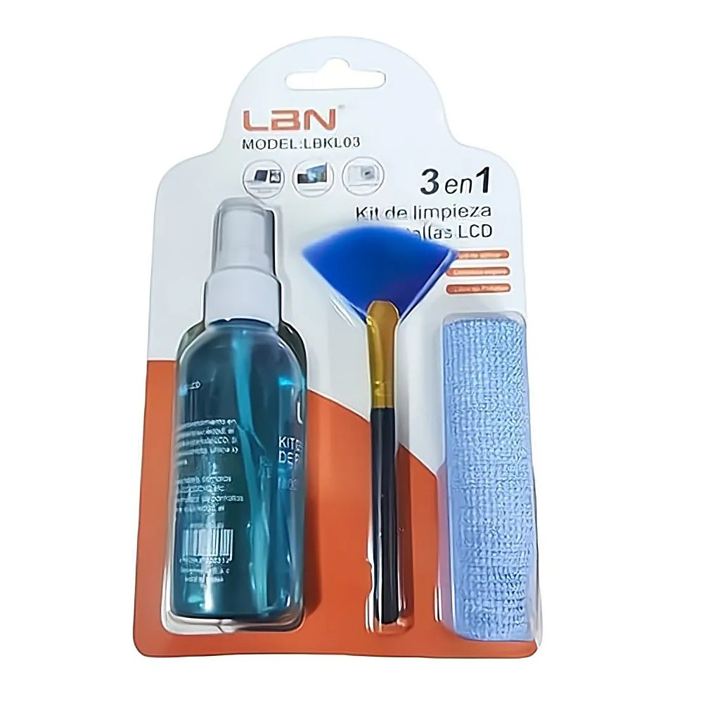 Kit de Limpieza para Pantalla 3 En 1 LBN LBKL03