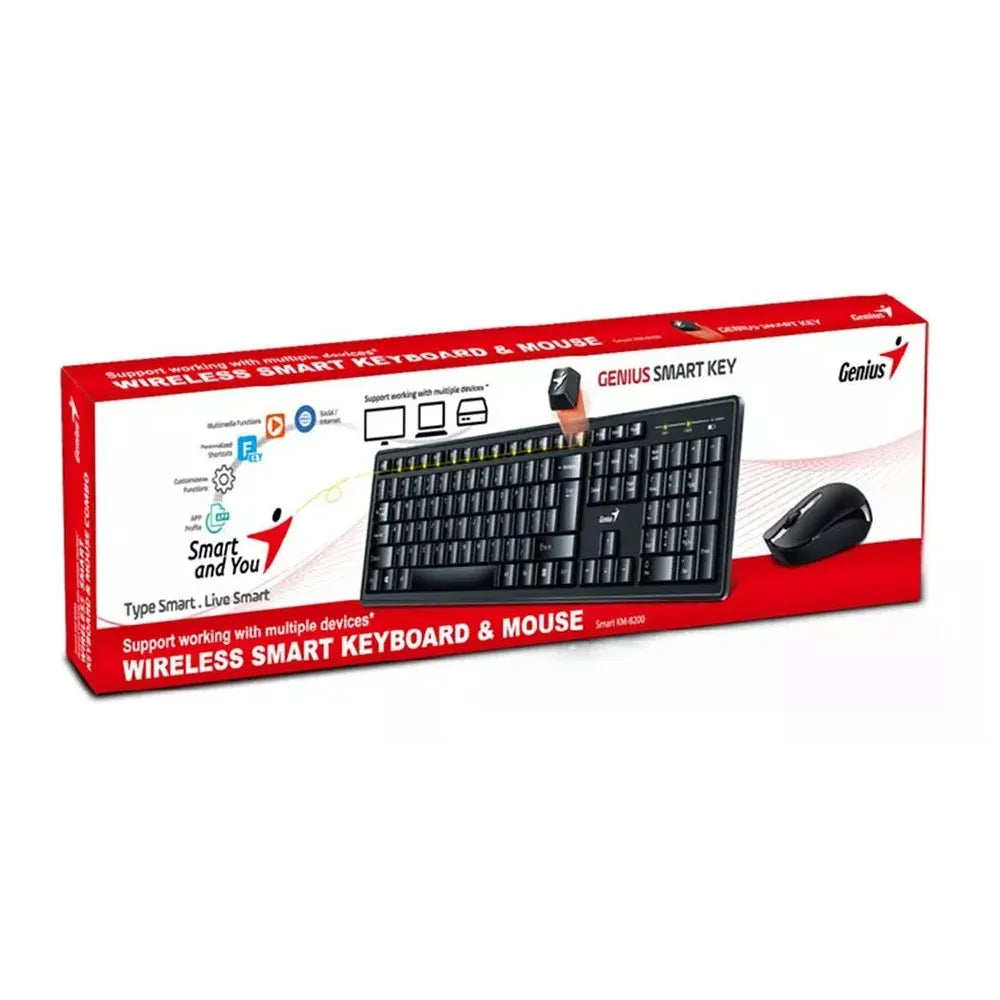 Kit de Teclado y Mouse Inalámbrico Genius Start KM-8200