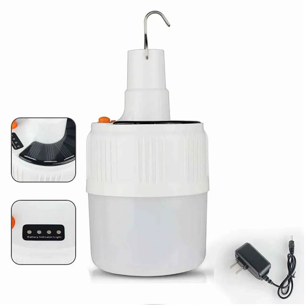 Lampara LED Solar Recargable Para Camping