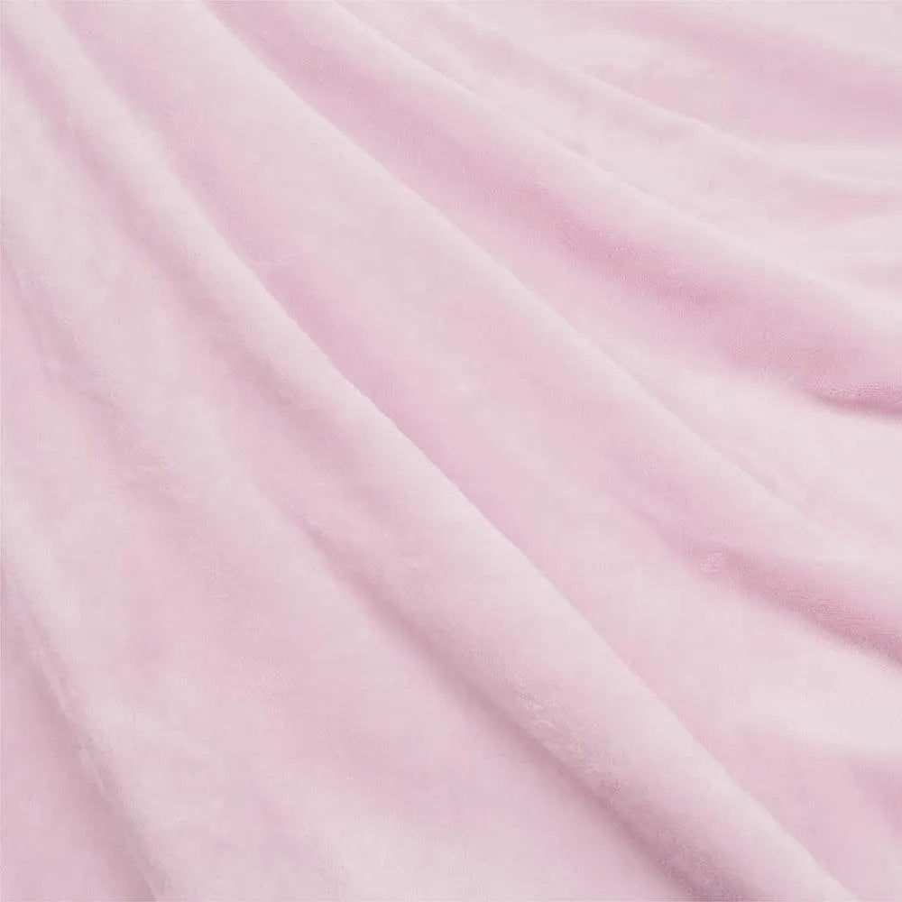 Frazada de Felpa Suave 2 Plazas 150 x 200 cm Color Rosa