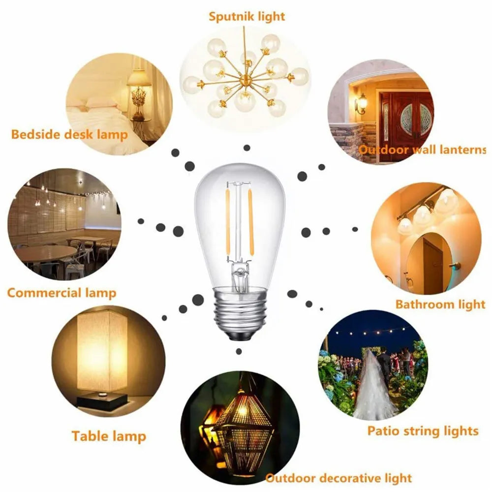 Mini Ampolleta LED 6W 2W Vintage Tipo Edison