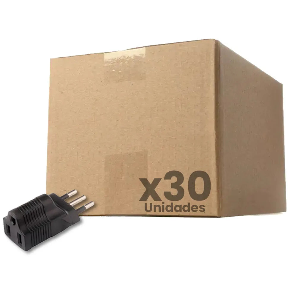 Pack de 30 Adaptadores de Enchufe Americano a Europeo 250V 10A 1500W