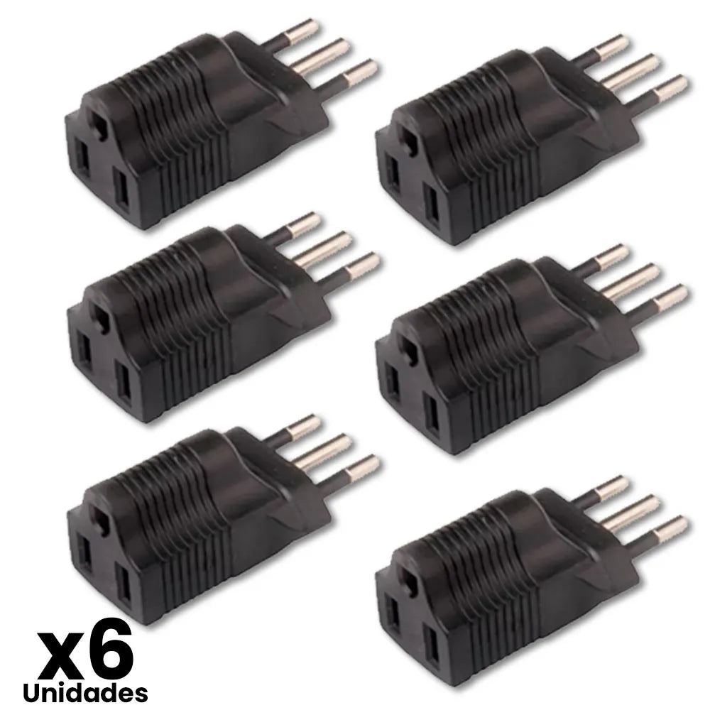 Pack de 6 Adaptadores de Enchufe Americano a Europeo 250V 10A 1500W