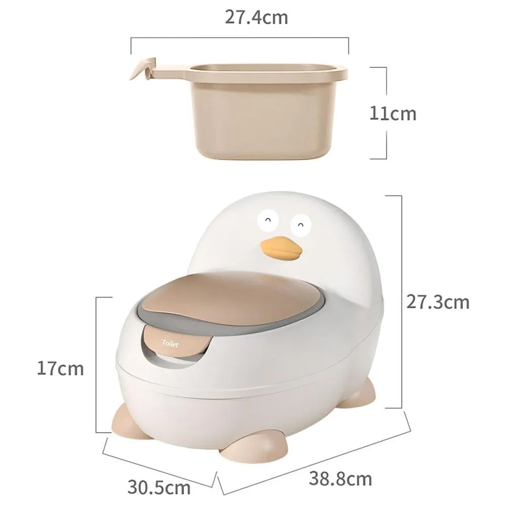Pelela Bacinica Baño Infantil para Niños/as con Cojín de Patito TH-528 Color Beige