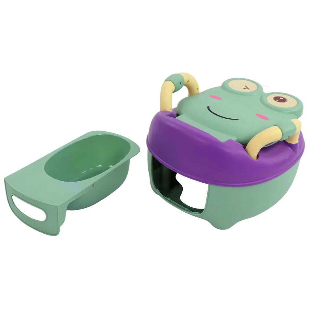 Pelela Bacinica Baño Infantil para Niños/as con Cojín de Ranita Color Verde
