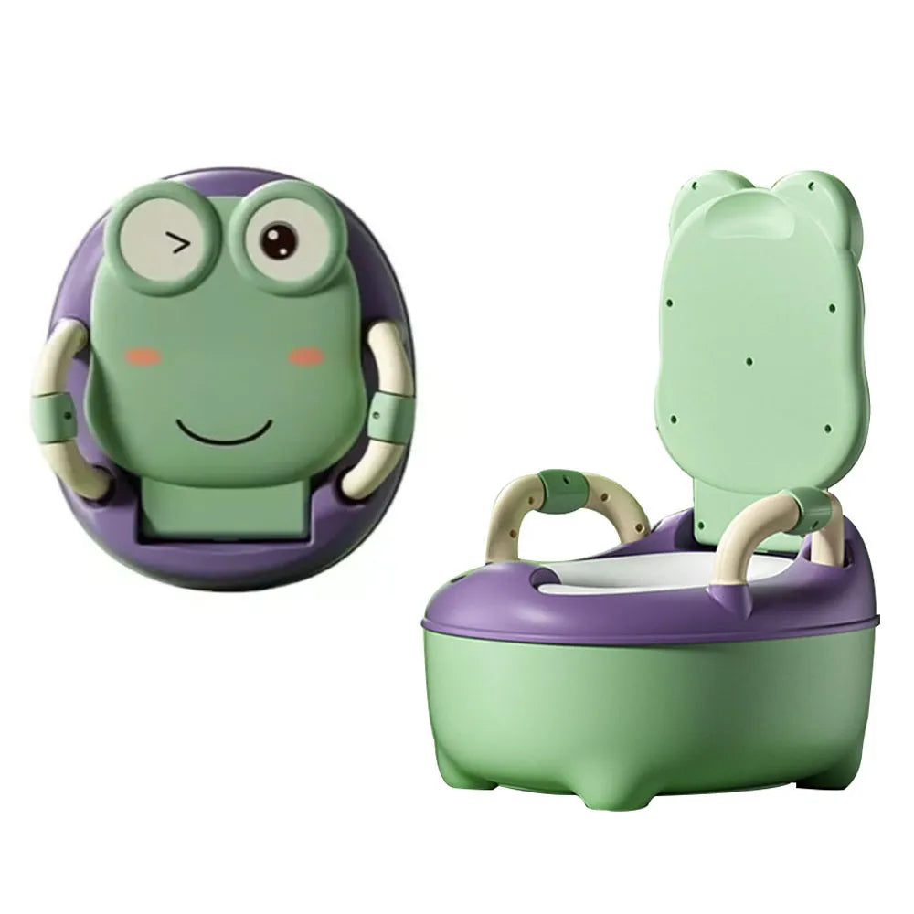 Pelela Bacinica Baño Infantil para Niños/as con Cojín de Ranita Color Verde