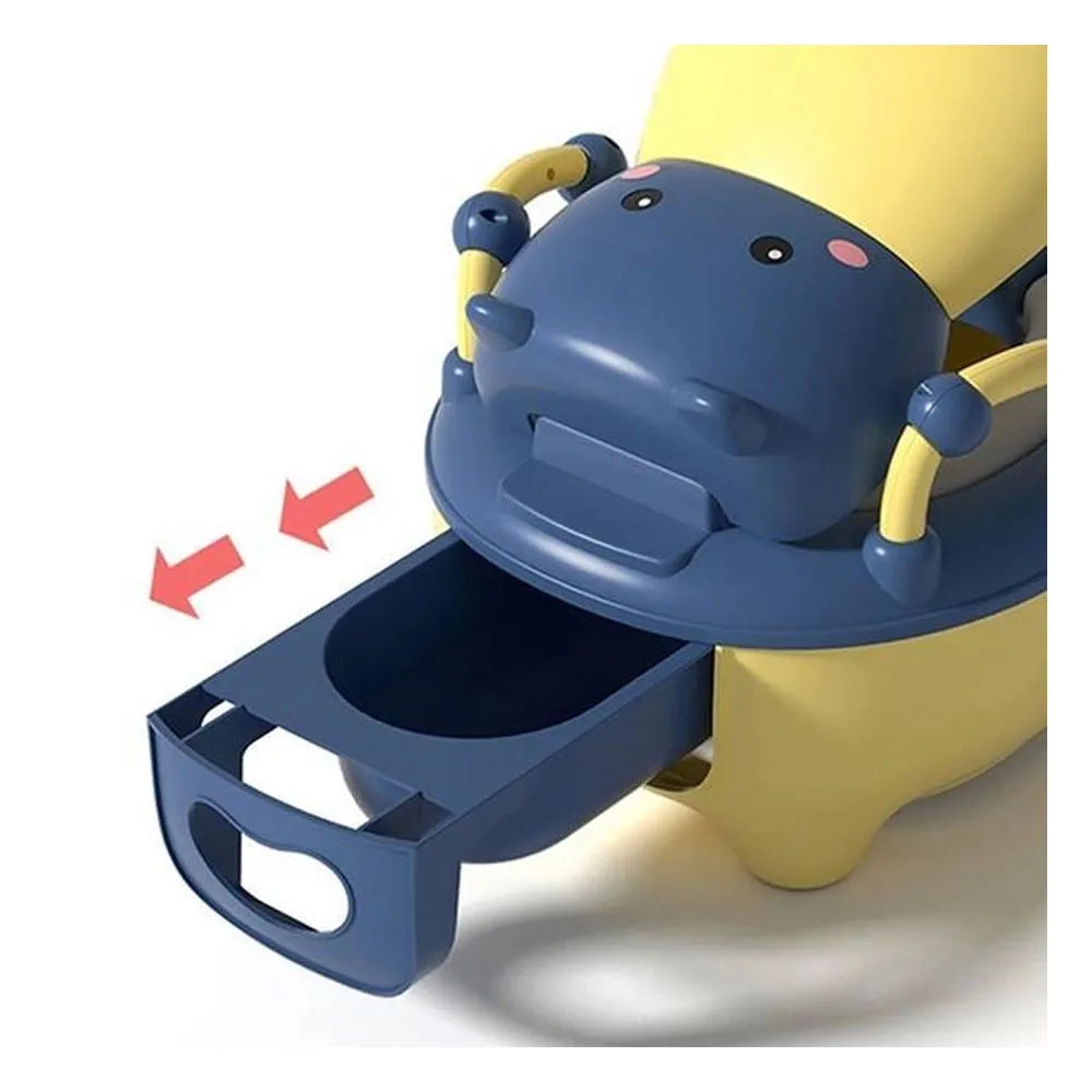 Pelela Bacinica Baño Infantil para Niños/as con Cojín de Hipopotamo Color Amarillo
