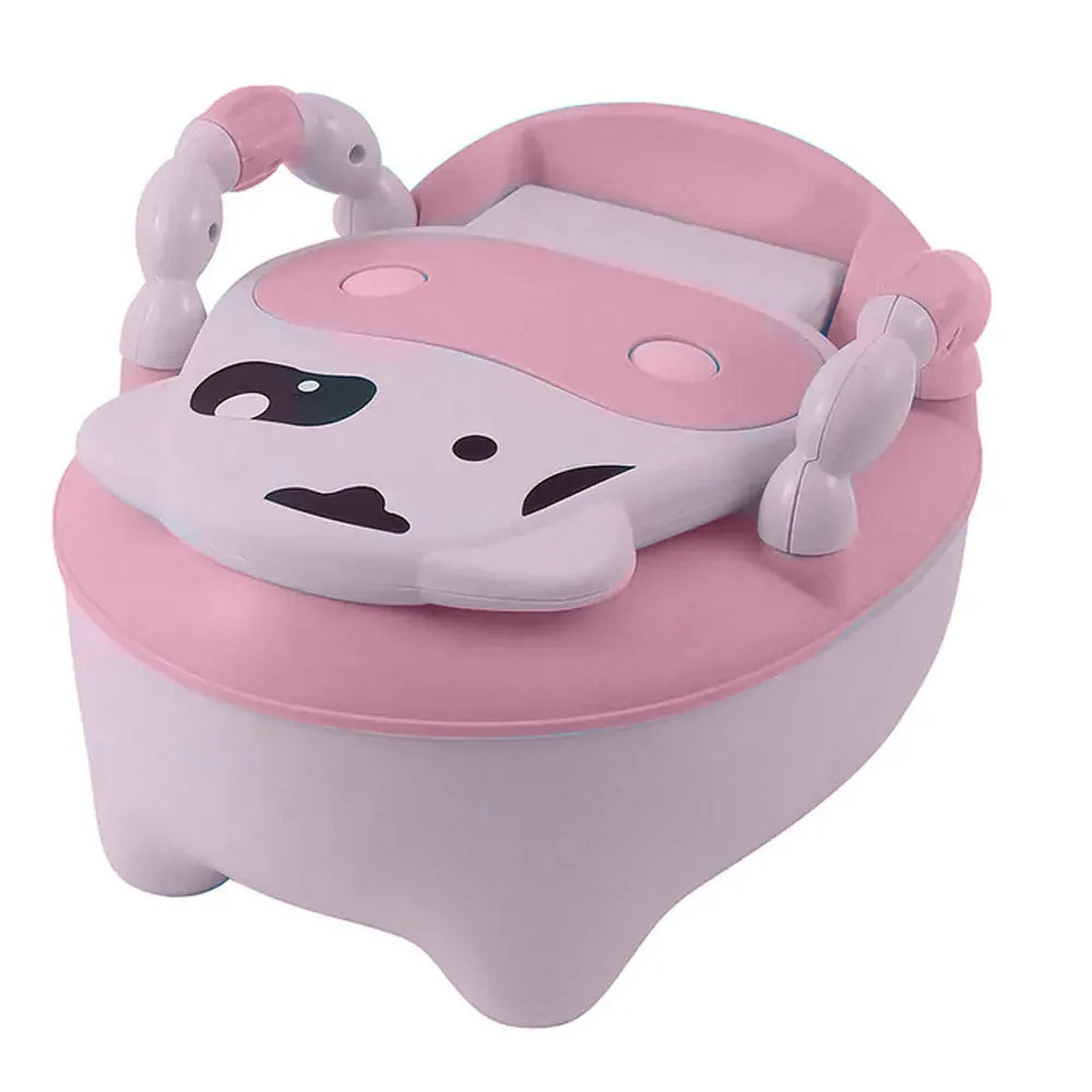 Pelela Bacinica Baño Infantil para Niños/as con Cojín de Vaquita Color Rosa