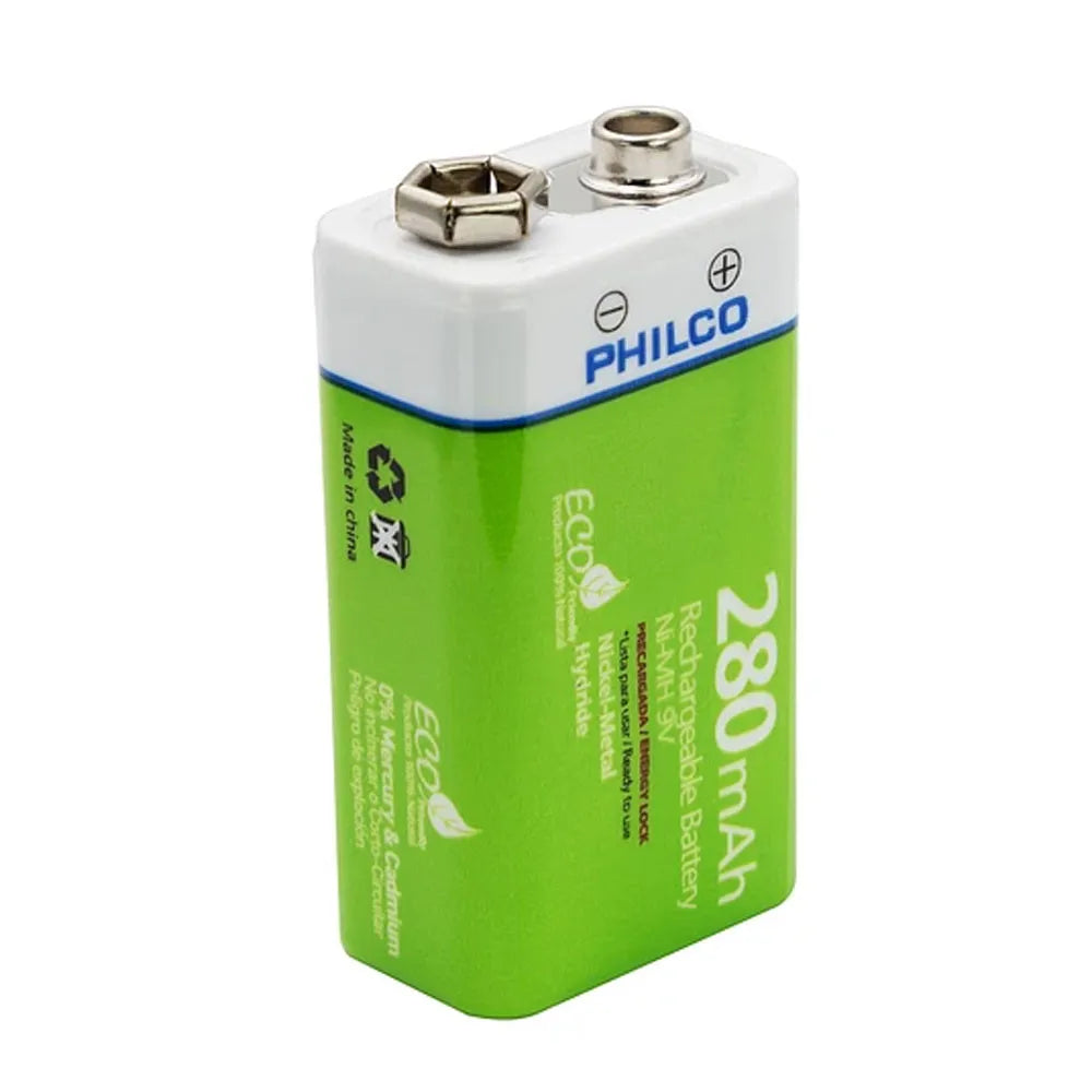 Pilas Ni-MH Recargables 9V Philco 280mAh 42ULX92800