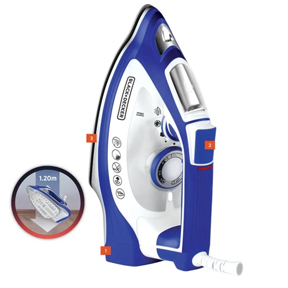 Plancha a Vapor BLACK+DECKER Impact IR3001-CL
