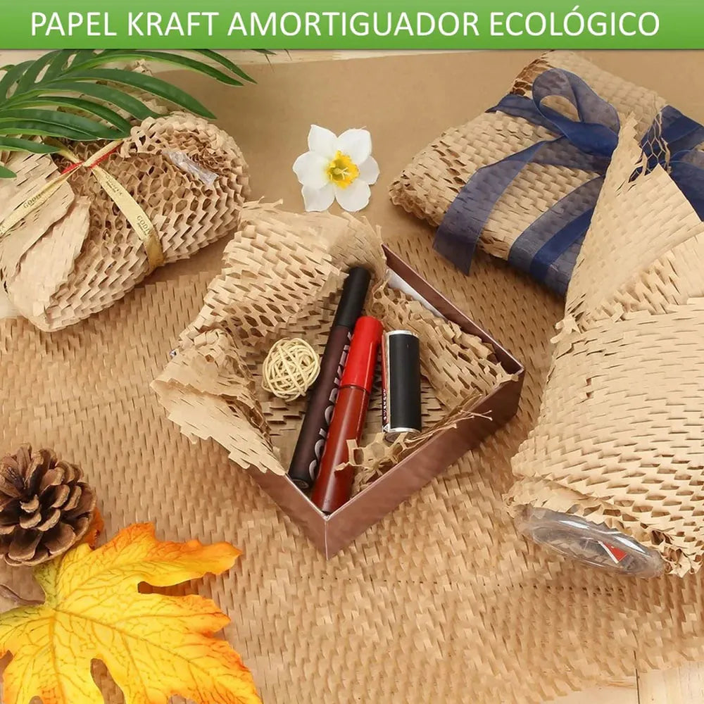 Rollo Papel Kraft 50 cm. x 50 Metros de Panal de Abeja