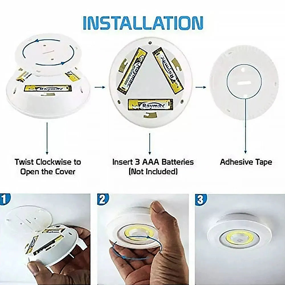Set de 3 Luces LED COB Tactiles con Control Remoto